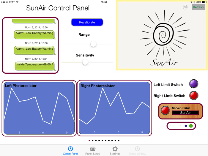 RasPiConnect Control Panel for SunAir (ArduinoConnect too!)