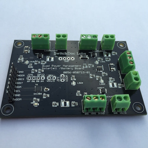 SwitchDoc Labs Quad Power Management (QPM) I2C Board for Raspberry Pi and Arduino