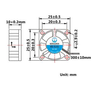 Fan - 5V 25mmx25mmx10mm for SkyWeather