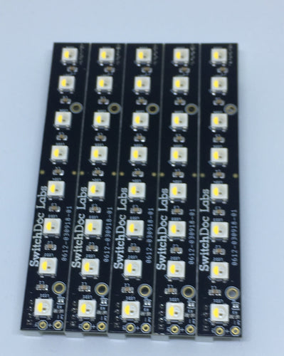 5 Pack -  8 Pixel RGBW Chainable Stick with Grove Connectors
