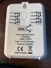 Load image into Gallery viewer, WeatherSense Wireless Inside Temperature and Humidity Sensor F016TH