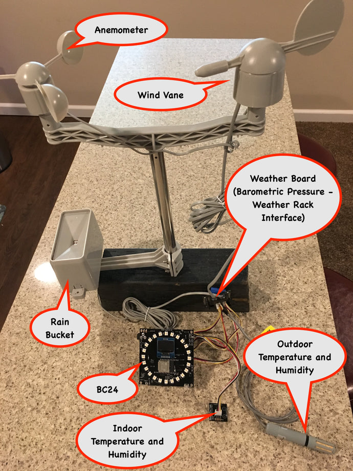 Full BC24 Weather Station Monitoring Kit.  No Soldering!