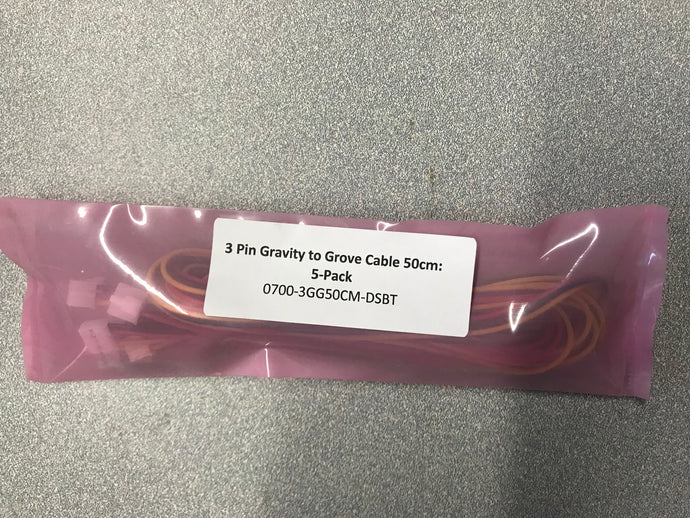 3 Pin Gravity to Grove Cable 50cm:  5-Pack